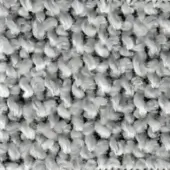 Light gray looped pile fabric texture with irregular, feather-like loops creating a dense, matte, and sculptural surface appearance.